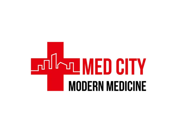 Logo medicine city template design vector — Stock Vector