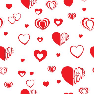 Dikişsiz desen kalpleri ve yazıt aşk