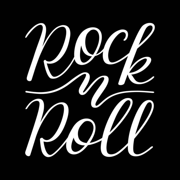 Rock and roll hand lettering.