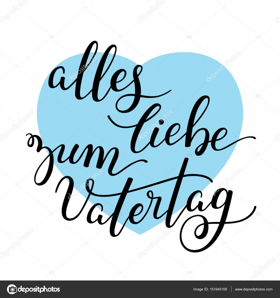 Handschrift Vatertag mit Herz Alles Liebe zum Vatertag.