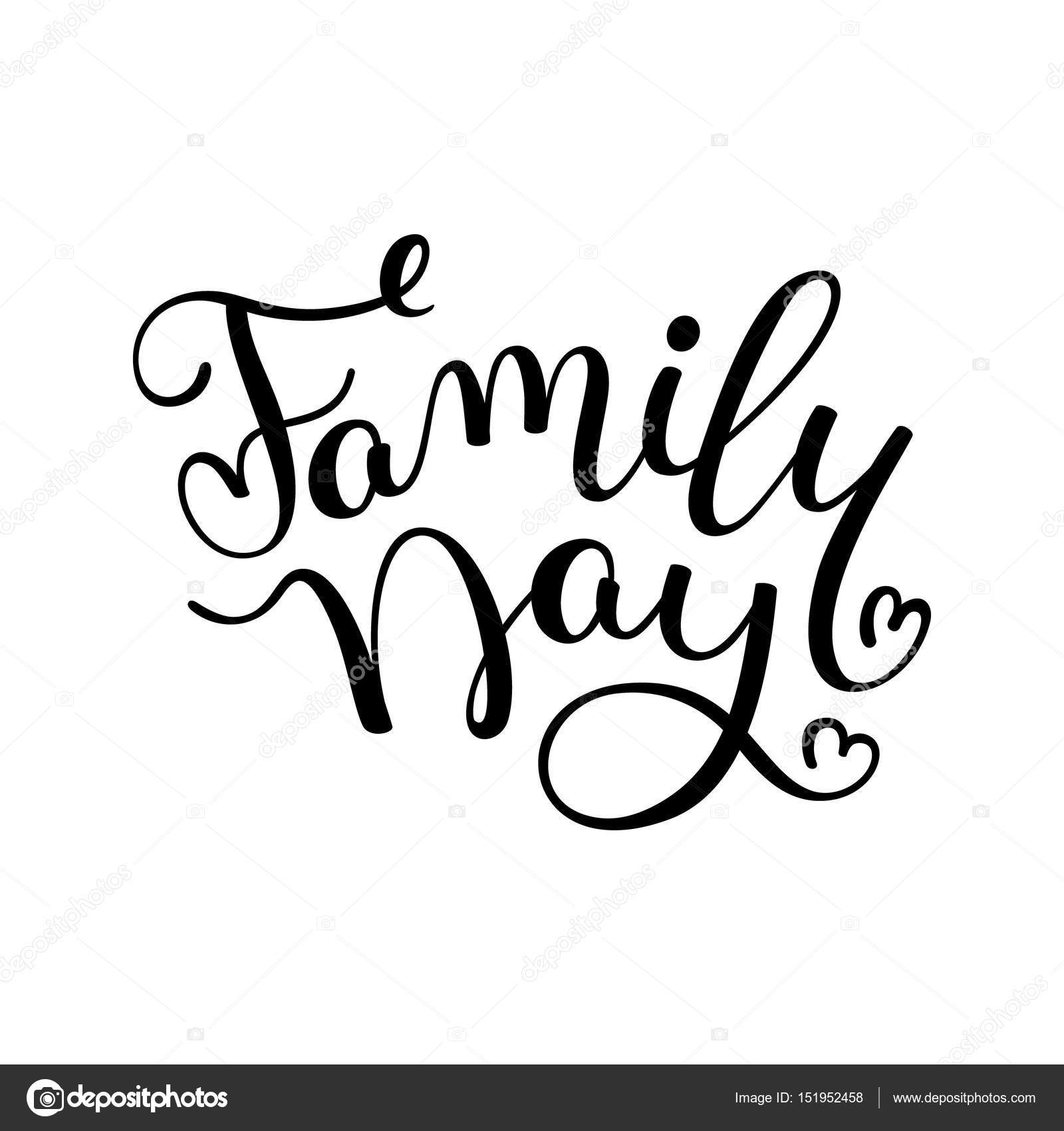 Download Family Day hand lettering. — Stock Vector © homari #151952458