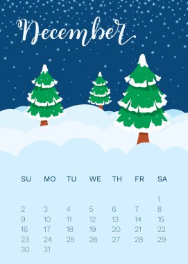 Takvim Aralık 2018.