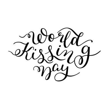 Dünya günü öpüşme el yazı.