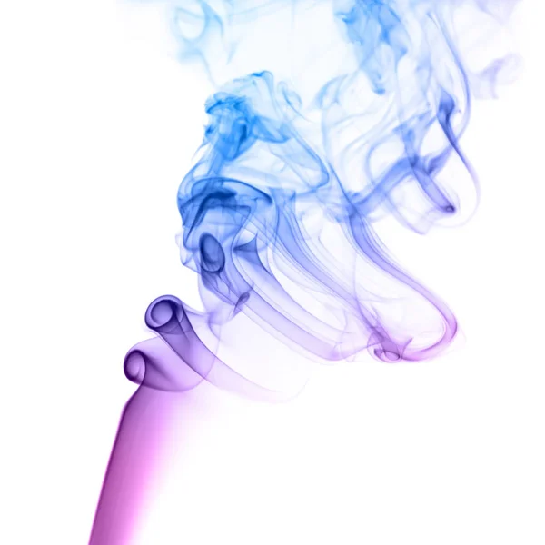 Fumaça Colorida Isolada Fundo Branco — Fotografia de Stock