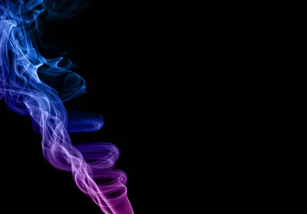 Colorful Smoke Isolated Black Background — Stock Photo, Image