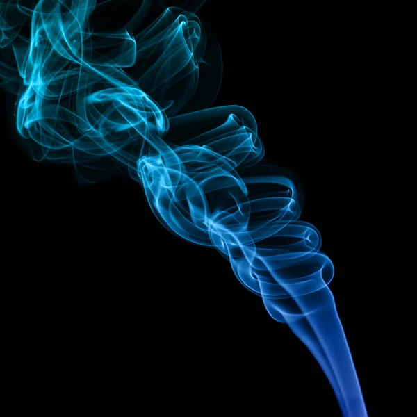 Fumaça Colorida Isolada Fundo Preto — Fotografia de Stock