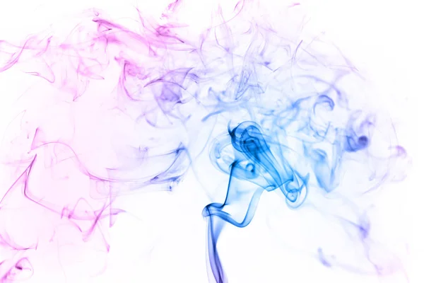 Colorful Smoke Isolated White Background Stock Photo