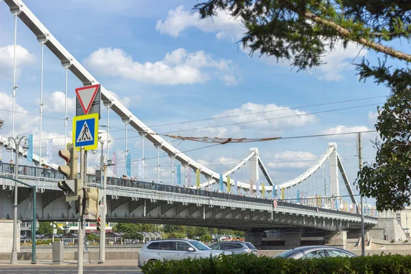 Moscú Rusia Agosto 2018 Puente Terraplén Crimea — Foto de Stock