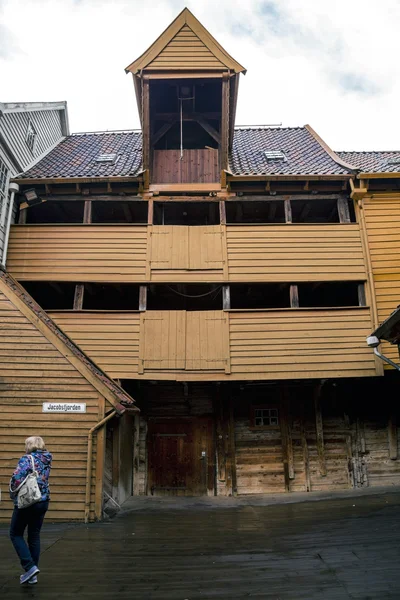 Staré historické budovy Bryggen, Bergen — Stock fotografie