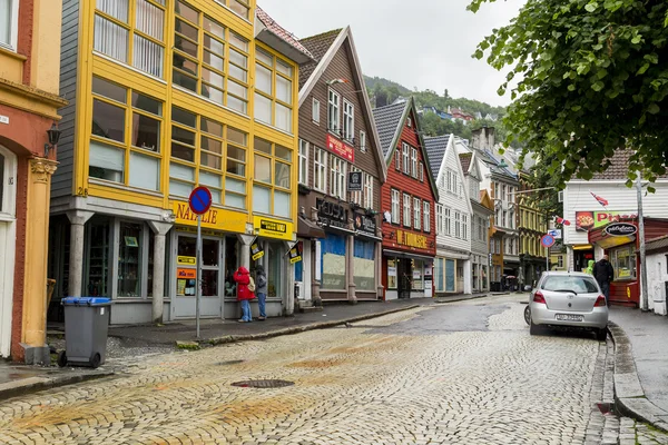 卑尔根的住宅街 — 图库照片