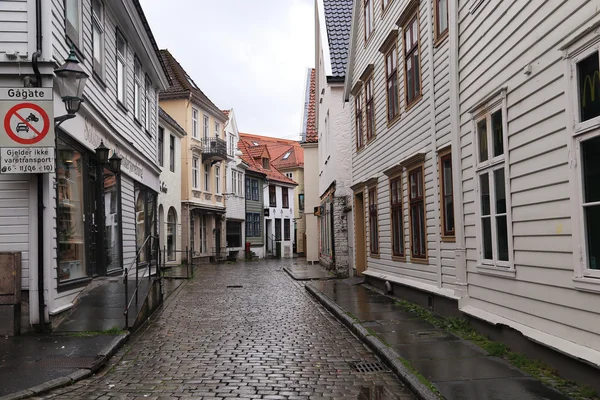 Nieruchomość mieszkalna ulicy miasta Bergen — Zdjęcie stockowe