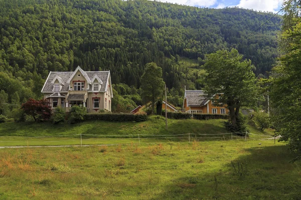 Norwegian village houses — Stock Photo, Image