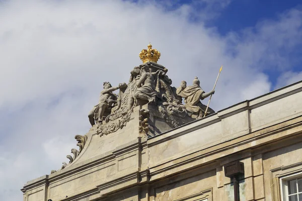 Fragmento arquitectónico en el Castillo Christianborg, Copenhague — Foto de Stock