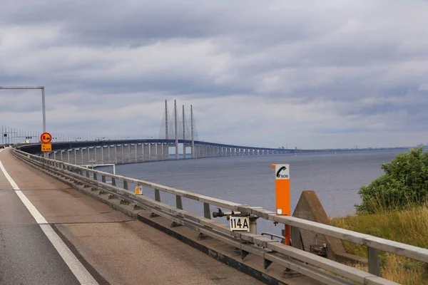 Il confine svedese nel valico di Oresund — Foto Stock