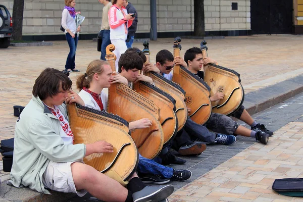 Street concert, Kiev, Oekraïne — Stockfoto