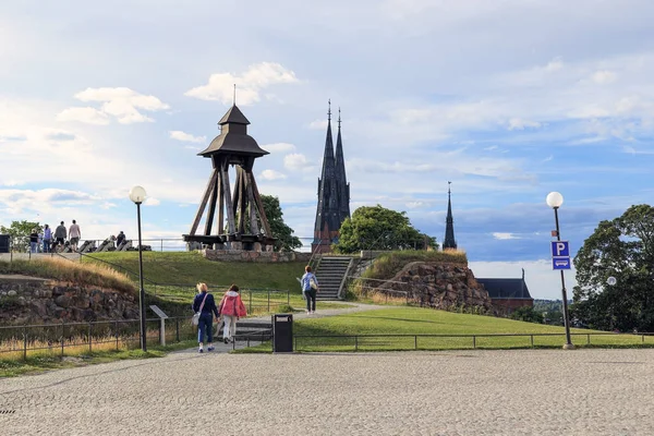 Bastion ile bellfry Gunillaklockan, Uppsala, İsveç