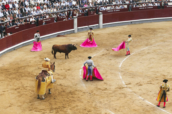 Corrida in the Las Ventas Bullring, Мадрид
