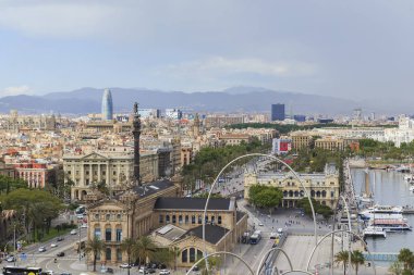 Eski liman ve Barcelona mesire havadan görünümü
