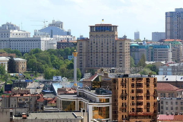 Пташиного польоту Майдан Незалежності, Київ — стокове фото