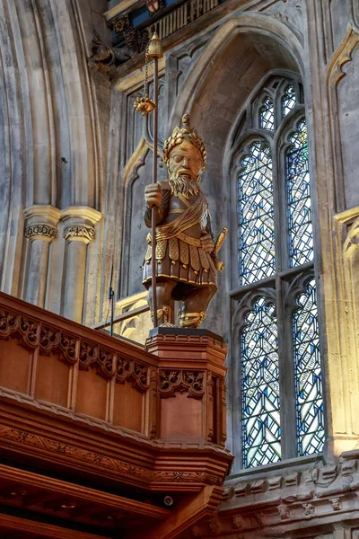 La estatua de Gog (Magog) en Guildhall, Londres — Foto de Stock
