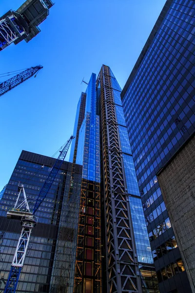 Felhőkarcolók, a City of London éjszakai — Stock Fotó