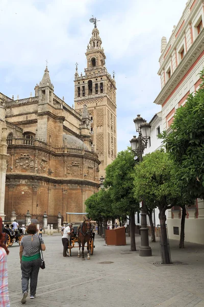 The Giralda Tower in Seville Cathedral — Stock Photo, Image