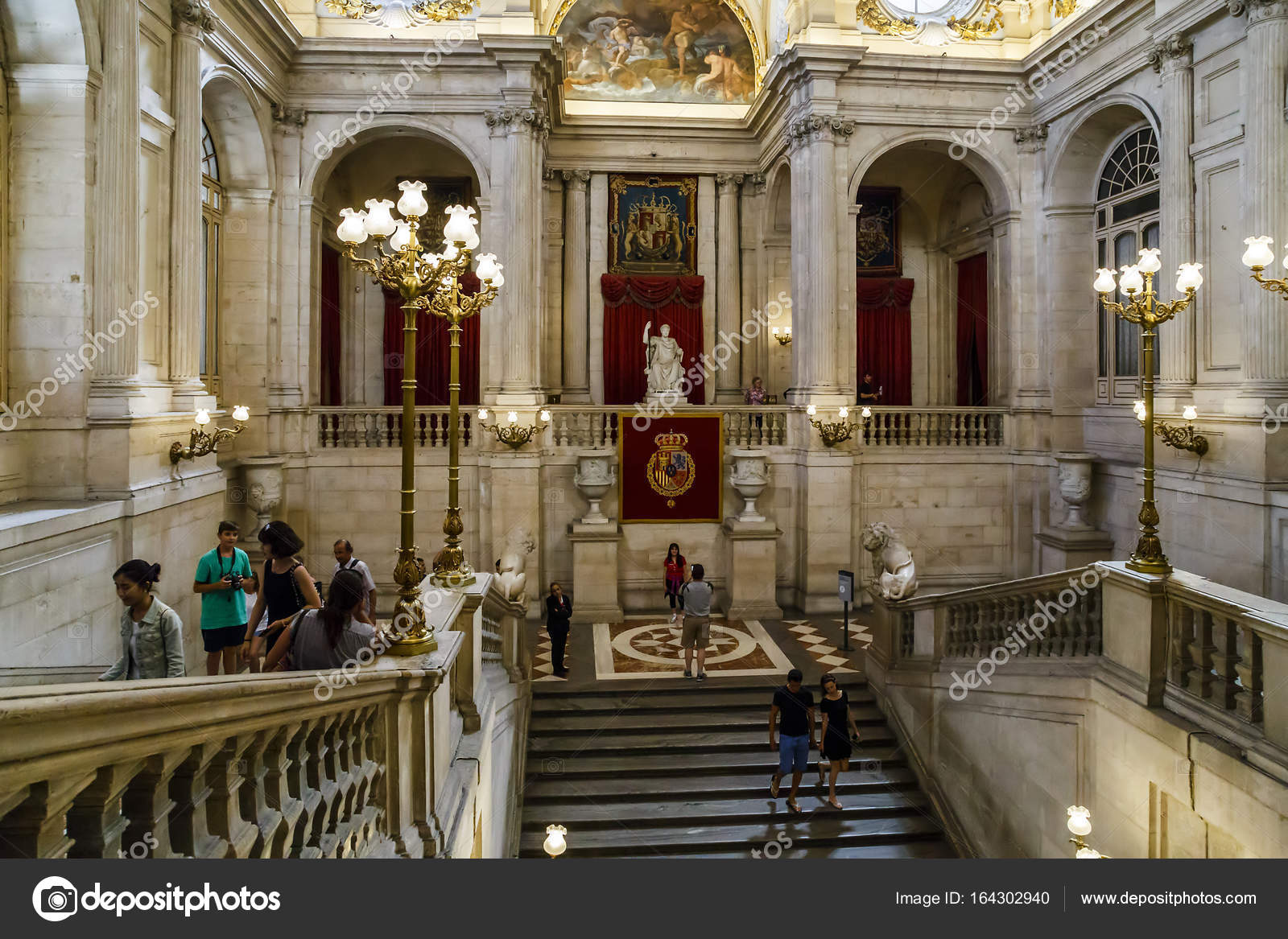 Interiors Of The Royal Palace In Madrid Stock Editorial