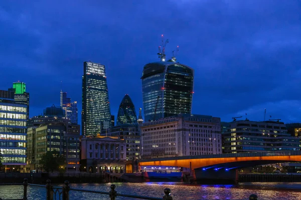 Città di Londra di notte — Foto Stock