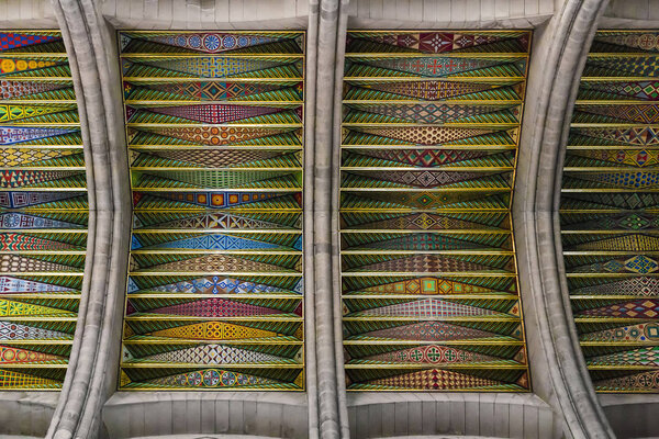 Interior of cathedral of Santa Maria la Real de la Almudena, Mad