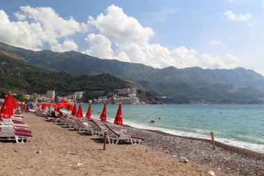 Plajlar Karadağ Adriyatik kıyısında