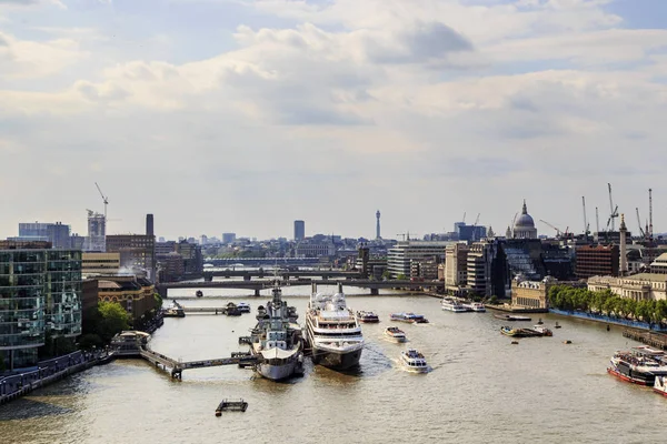 Thames Nehri Aelial görünümünü — Stok fotoğraf