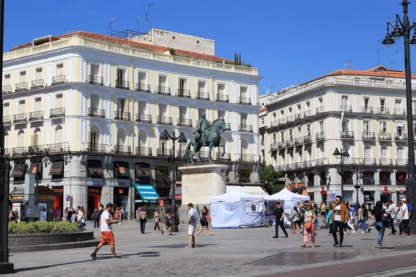 The Puerta del Sol Square, Madrid — Stock Photo, Image