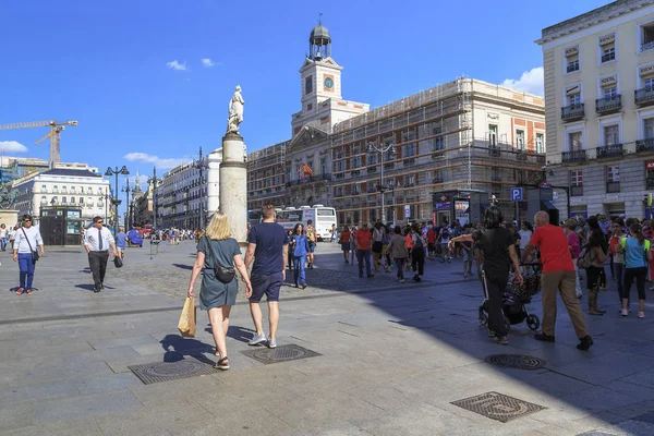 Vie tumultueuse à la Puerta del Sol, Madrid — Photo