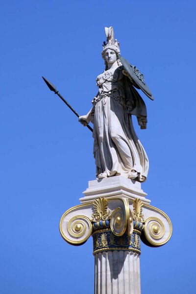 Statue of the goddess Athena, Athens, Greece