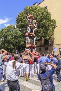Castel inşaat çiçek Festivali Girona, İspanya