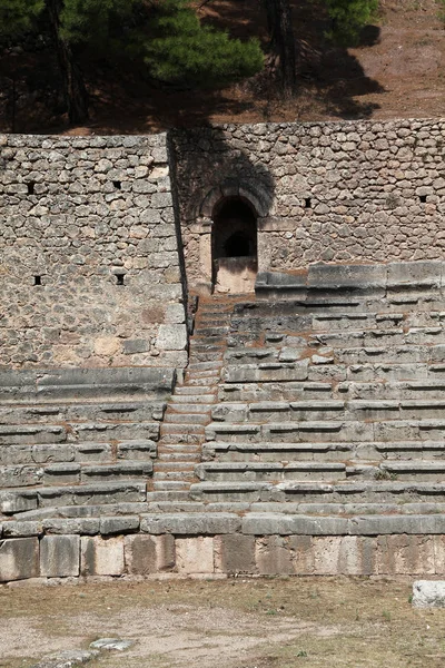 Frammento degli stand dell'Antico Stadio Delfico, Grecia — Foto Stock