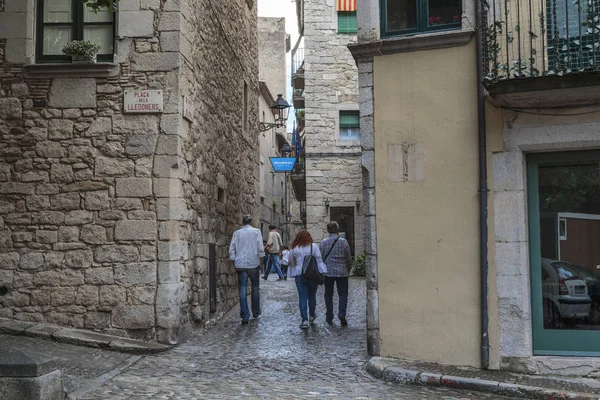 Ulice staré Girona, Španělsko — Stock fotografie