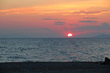 Ege Denizi nde Günbatımı