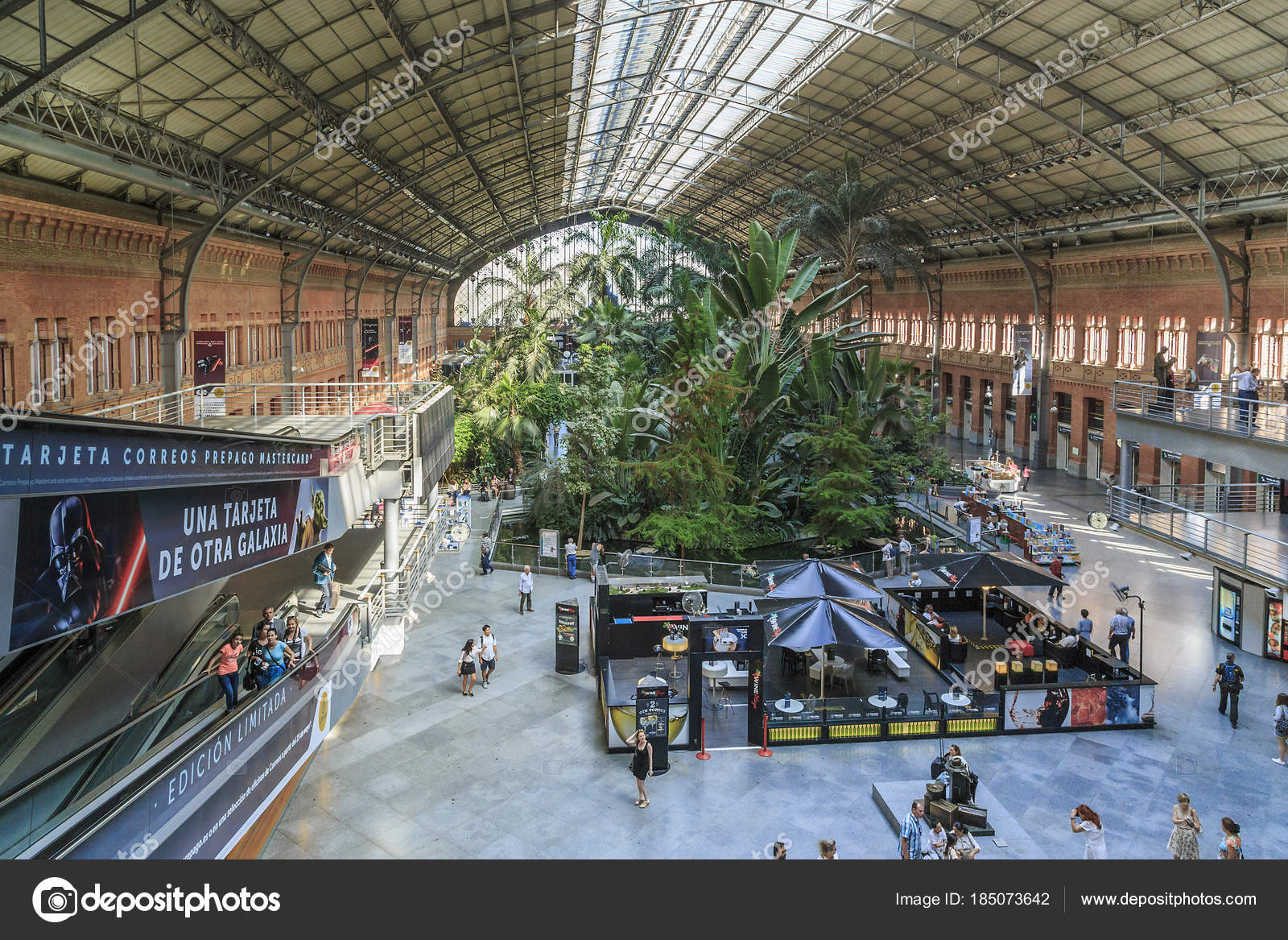 Winter Garden At The Atocha Station Madrid Stock Editorial