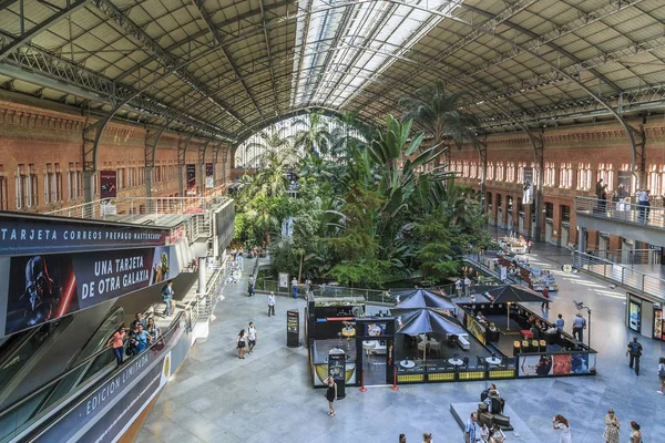 Giardino d'inverno alla stazione di Atocha, Madrid — Foto Stock