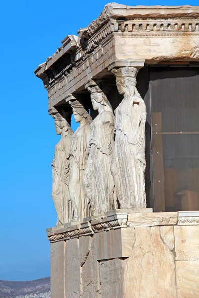 Erechtheum tempel mit karyatiden, athens — Stockfoto