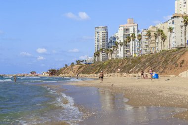 Bat Yam, İsrail şehrin kıyı şeridi