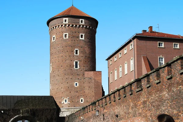 Sandomir torony a Wawel-kastély, Krakkó, Lengyelország — Stock Fotó