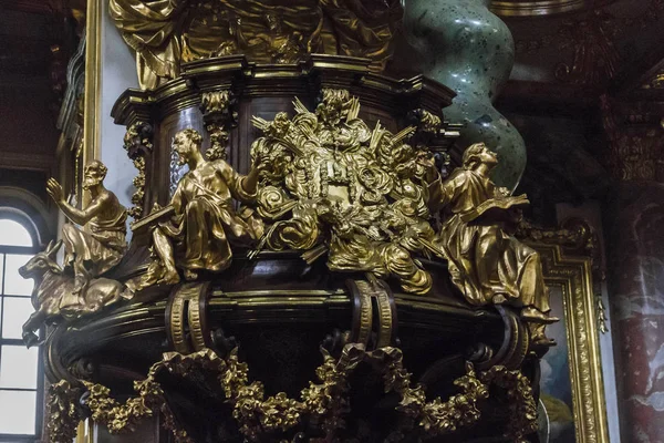 Detail of the interior of the Jesuit Church, Vienna — Stock Photo, Image