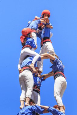 Castel inşaat çiçek Festivali Girona, İspanya