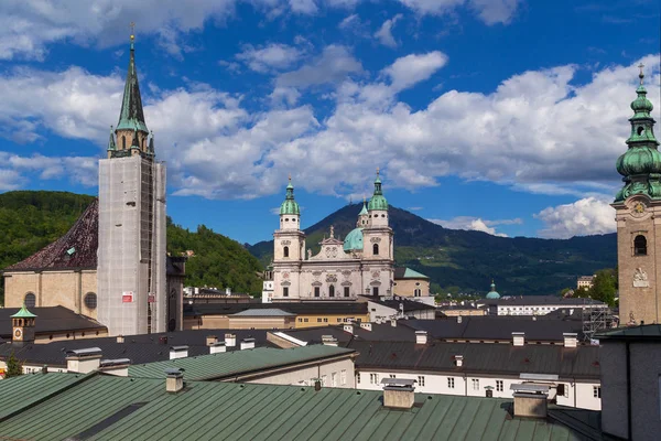 Salzburf Austria Maggio 2019 Queste Sono Torri Delle Chiese Cattedrale — Foto Stock