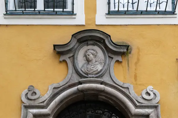 Salcburk Rakousko Května 2019 Jedná Barokní Architektonický Fragment Který Zdobí — Stock fotografie