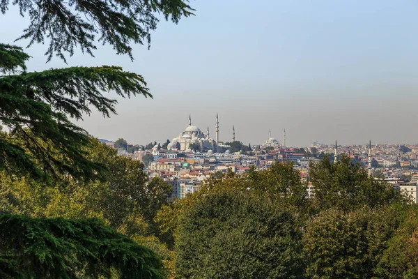 Istanbul Turquia Setembro 2017 Esta Uma Vista Cidade Mesquita Suleymaniye — Fotografia de Stock