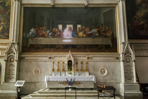 Viena Austria Mayo 2019 Este Altar Lateral Mosaico Con Una — Foto de Stock