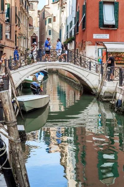 Venecia Italia Septiembre 2018 Este Puente Zaguri Sobre Canal San — Foto de Stock